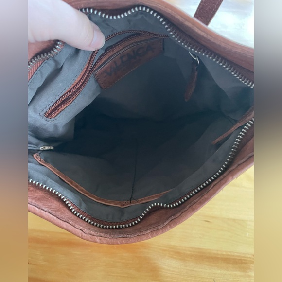 Vintage Vilenca Holland Brown Woven Leather Crossbody Bag - Picture 5 of 8